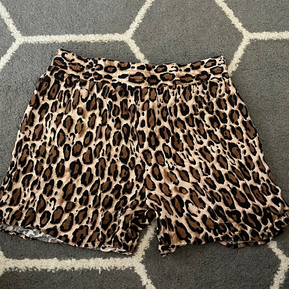 Leopard print shorts